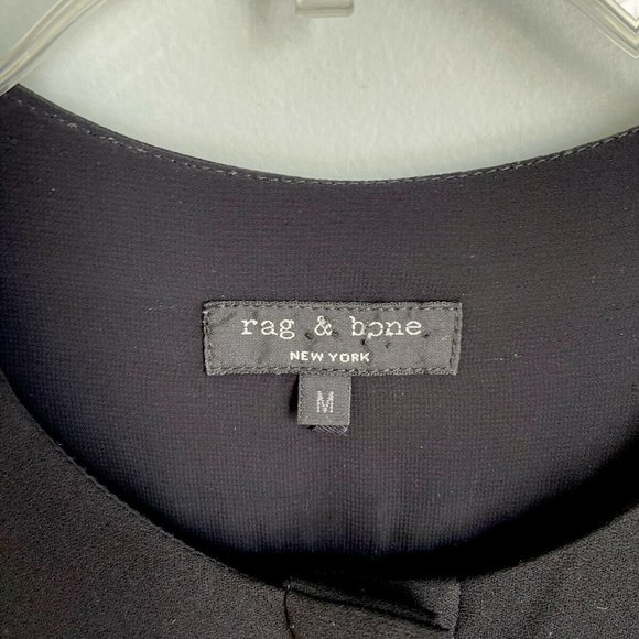 Rag & Bone Black Long Sleeve Tux Shirt - Picture 2 of 5